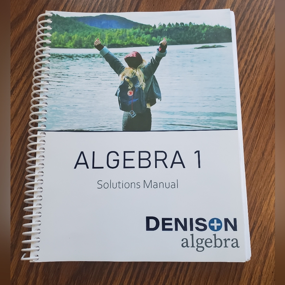 Denison Algebra 1 Solutions Manual Preowned